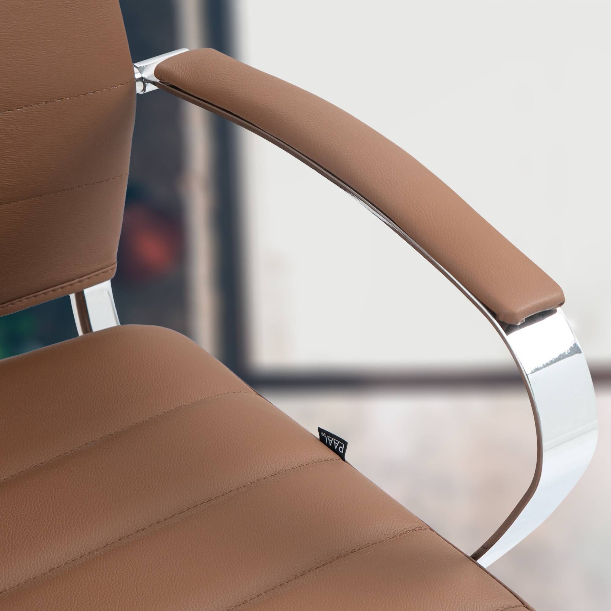 Bürostuhl Oakland Echtleder, hellbraun