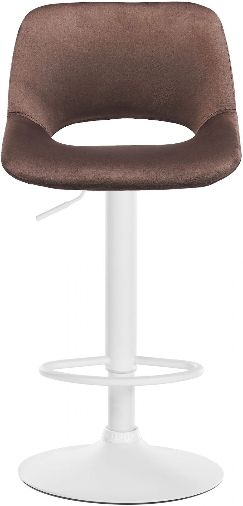 Barhocker Camden Samt weiß, braun