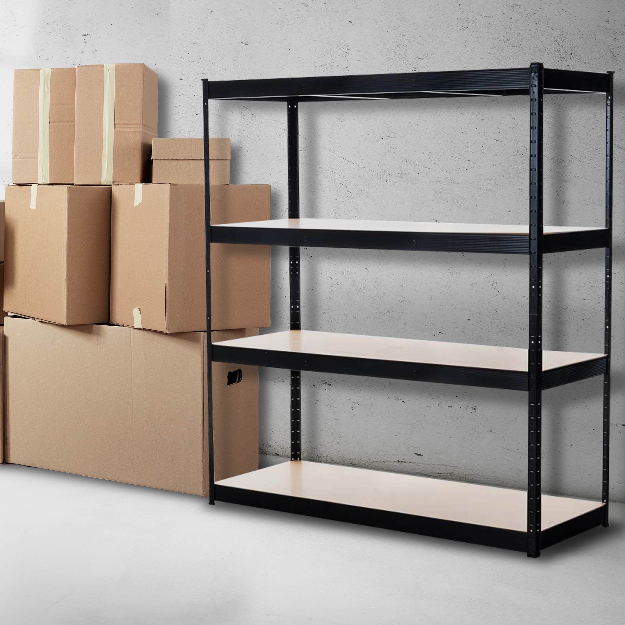 Steckregal 160x60x180, schwarz