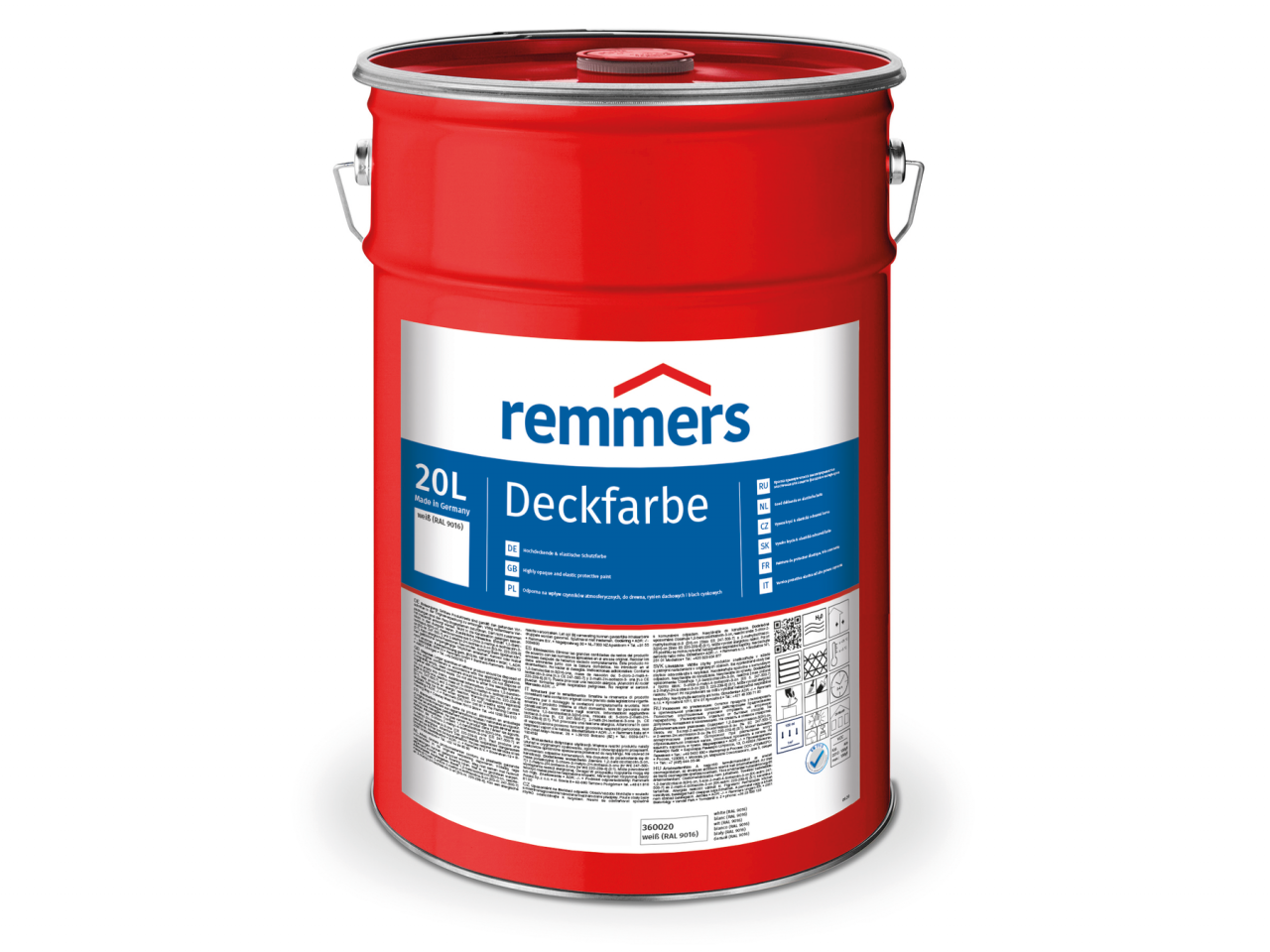 Remmers Deckfarbe 20 l weiß (RAL 9016)