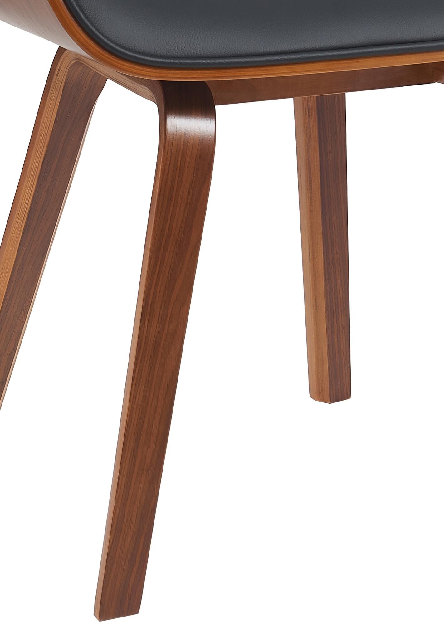Besucherstuhl Beverley Kunstleder, walnuss/schwarz