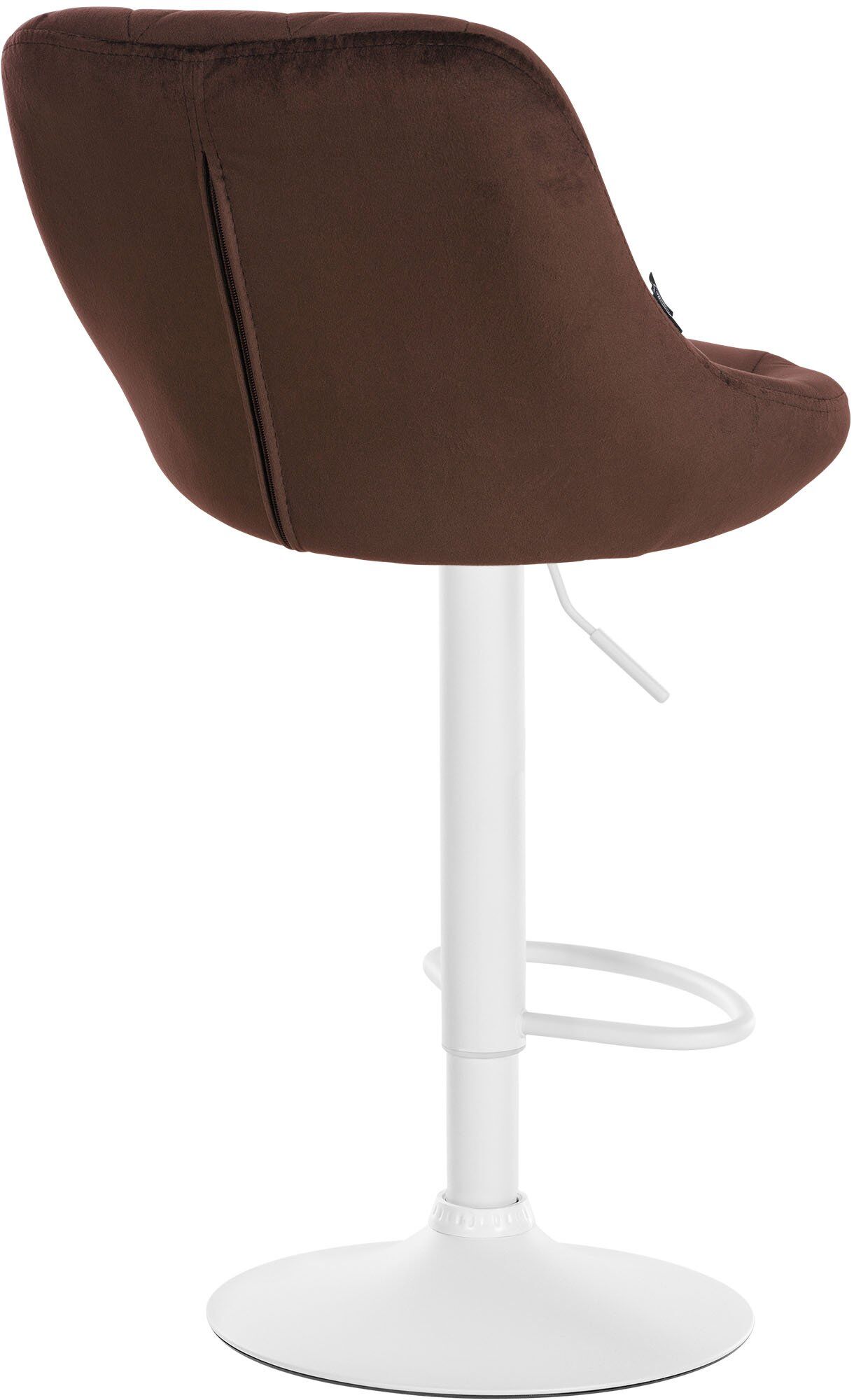 Barhocker Lazio Samt weiß, braun