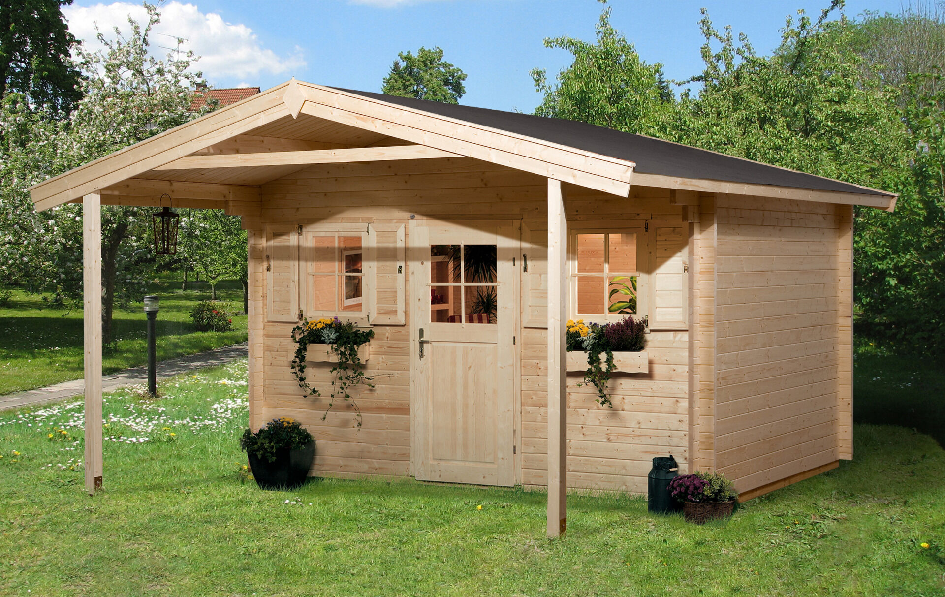 weka Weekendhaus 138 A Gartenhaus 4,5x5,9m