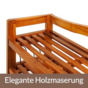 Schuhregal aus Akazienholz 3 Etagen