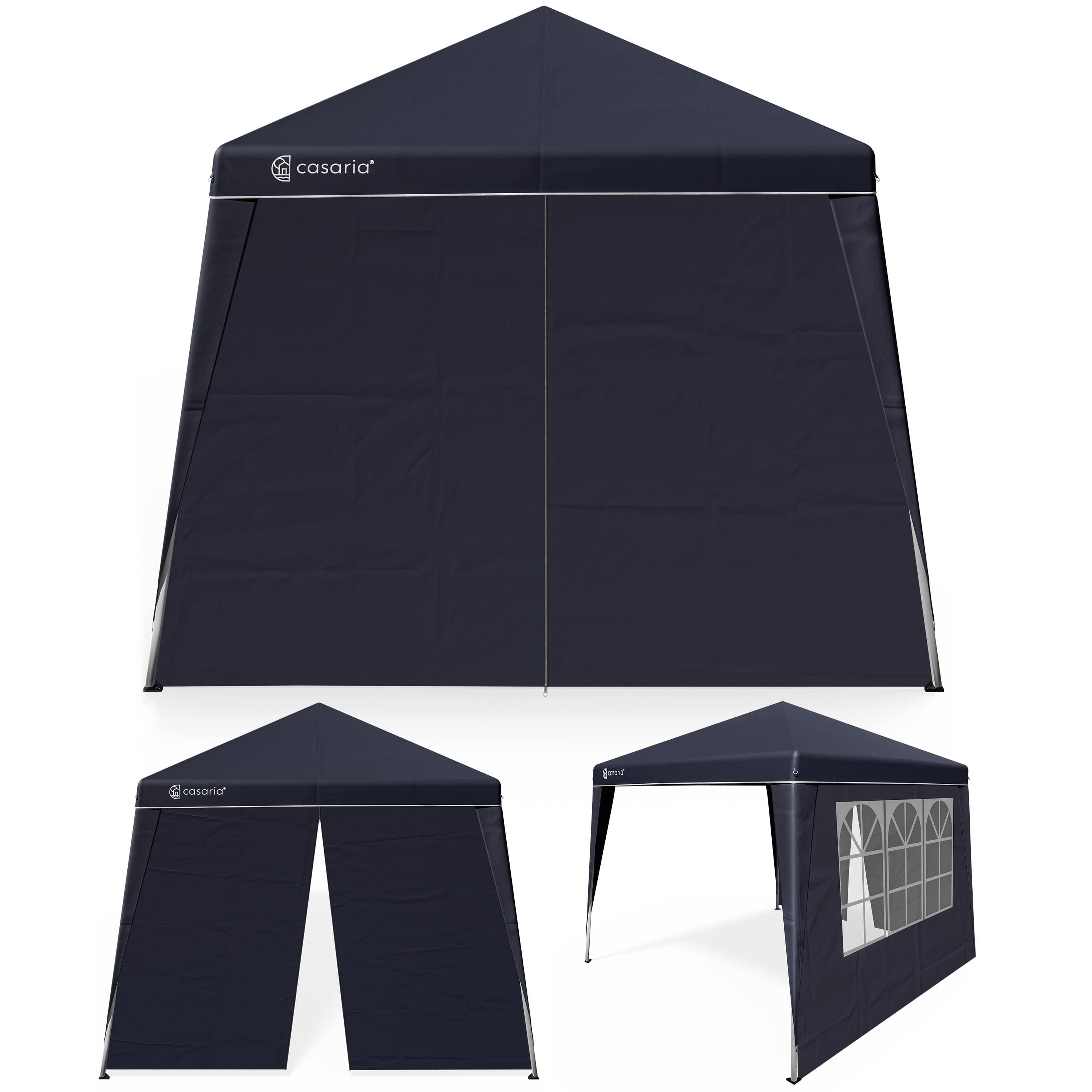 Faltpavillon Capri Anthrazit 3x3m inkl 2 Seitenwänden UV-Schutz 50+
