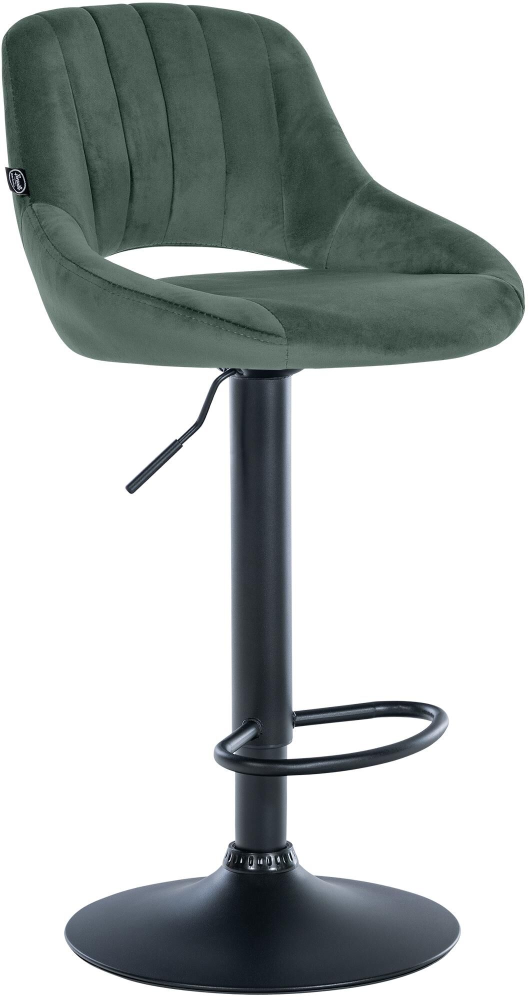 Barhocker Milet Samt schwarz, grün
