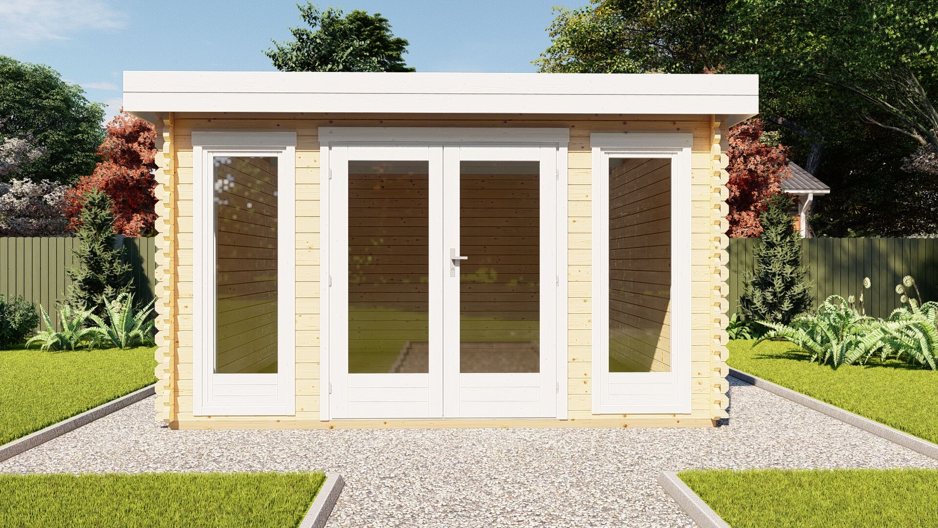 Gartenhaus York 8 Frontansicht
