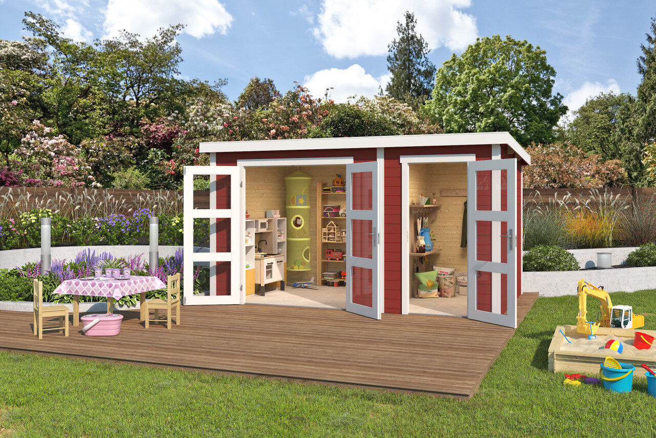 Lasita Maja Flachdach Gartenhaus Zambezi XL