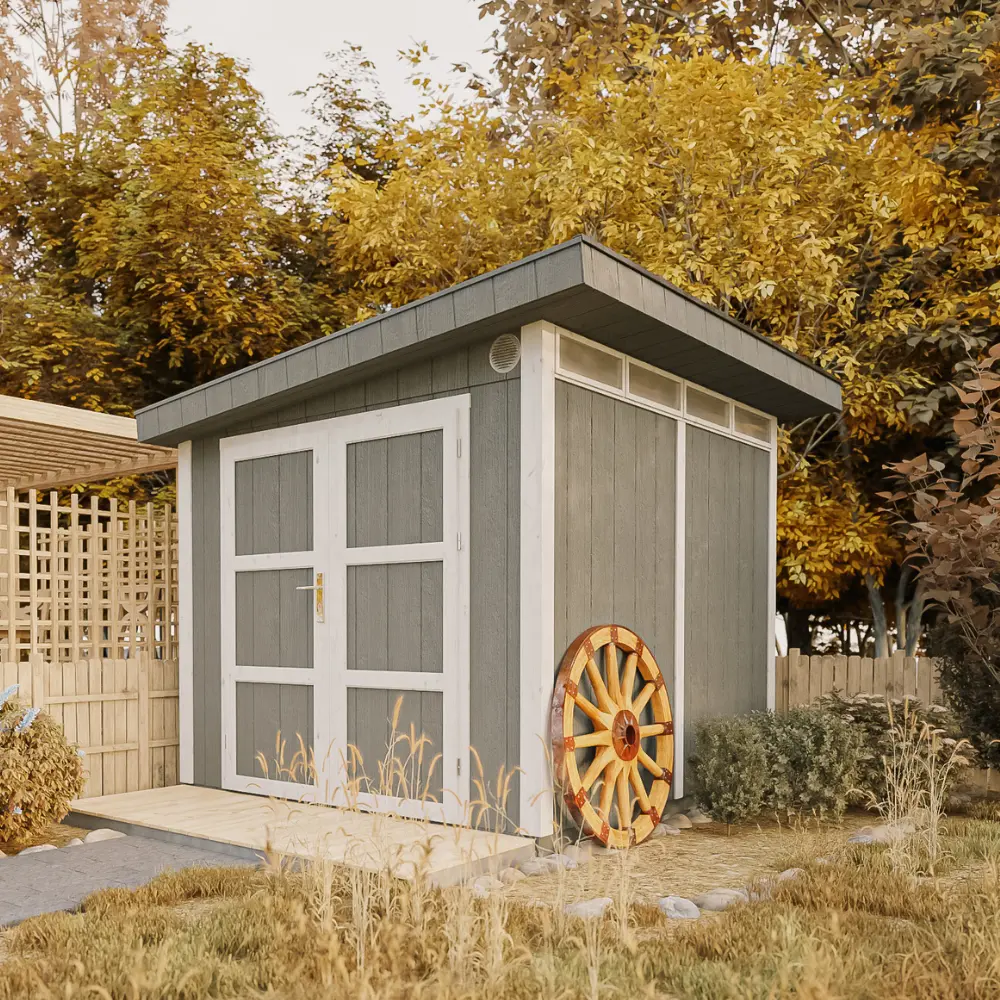 Pultdach Gartenhaus Norge 5 mit LP® SmartSide® M903A – 250 x 236 cm – 6 m2