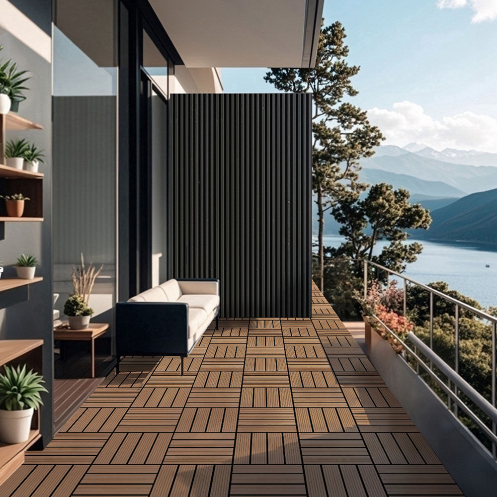 WPC Klickfliesen BAVARO Teak (Holzoptik) - 1 m²