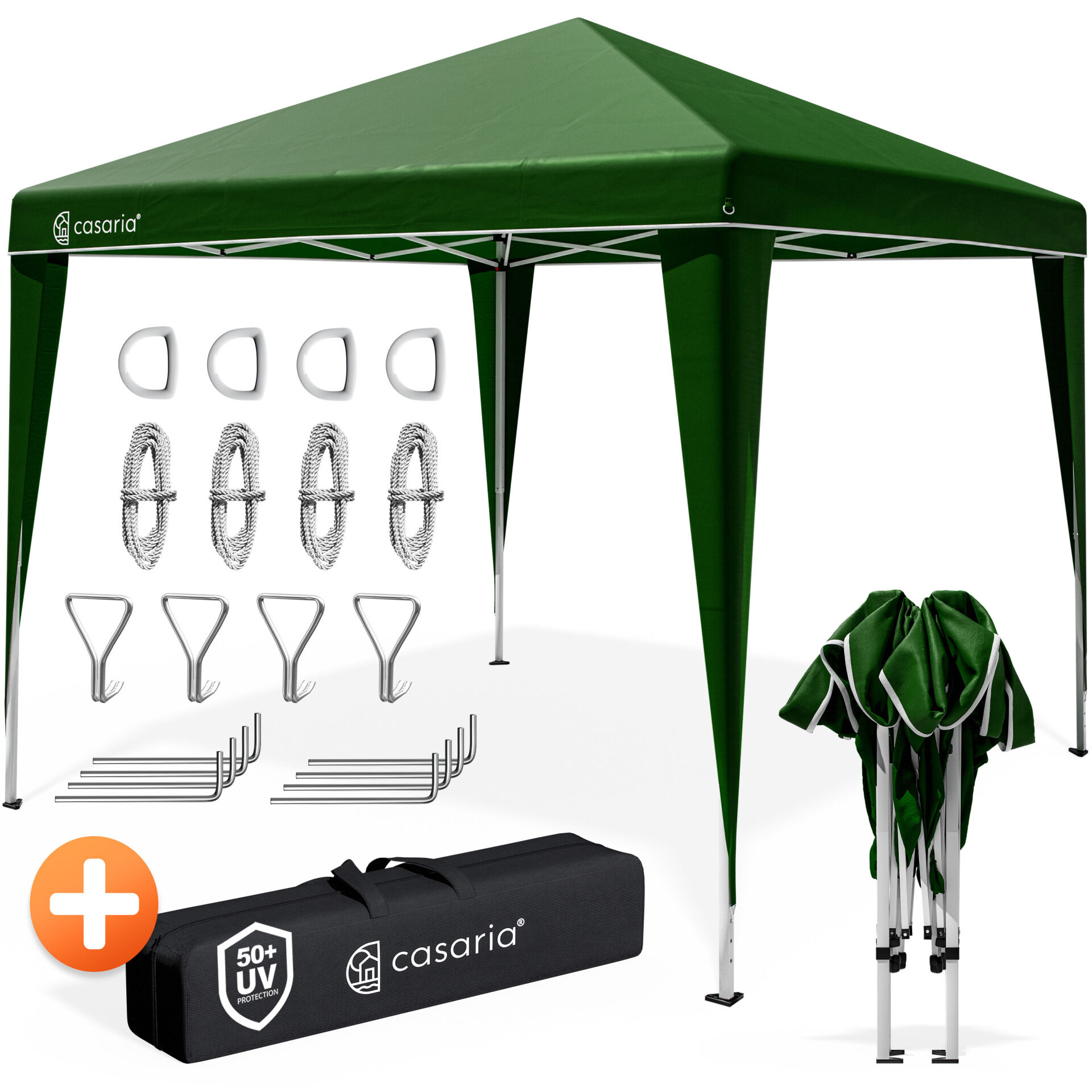 Faltpavillon 3x3m Pop-Up Grün Schnellaufbau UV-Schutz 50+ wasserdicht stabil