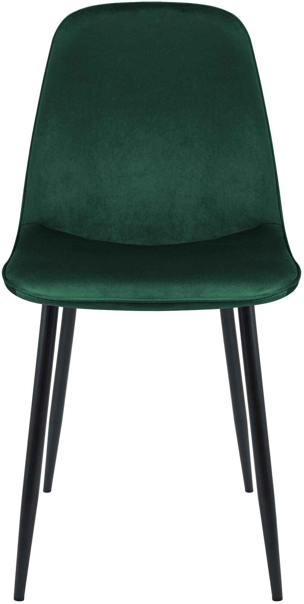 2er Set Esszimmerstuhl Maryam Samt, grün
