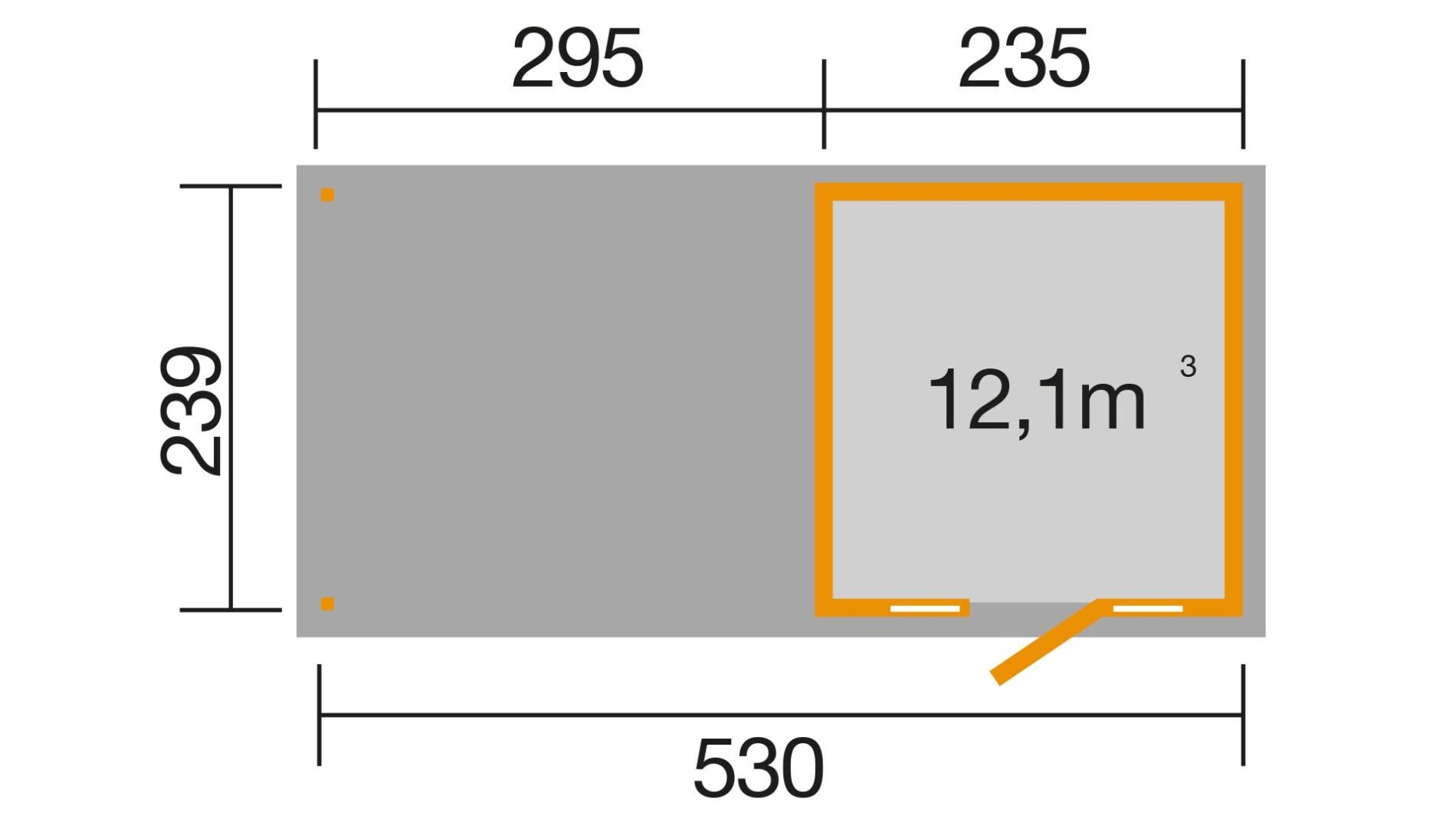 weka Gartenhaus Panorama 172 5,5x2,9m