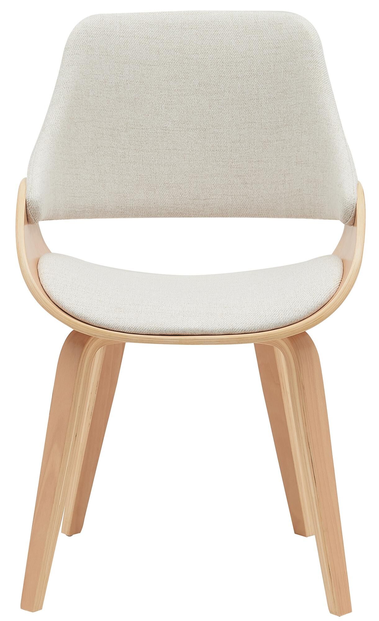 2er Set Esszimmerstuhl Vangale, natura/creme