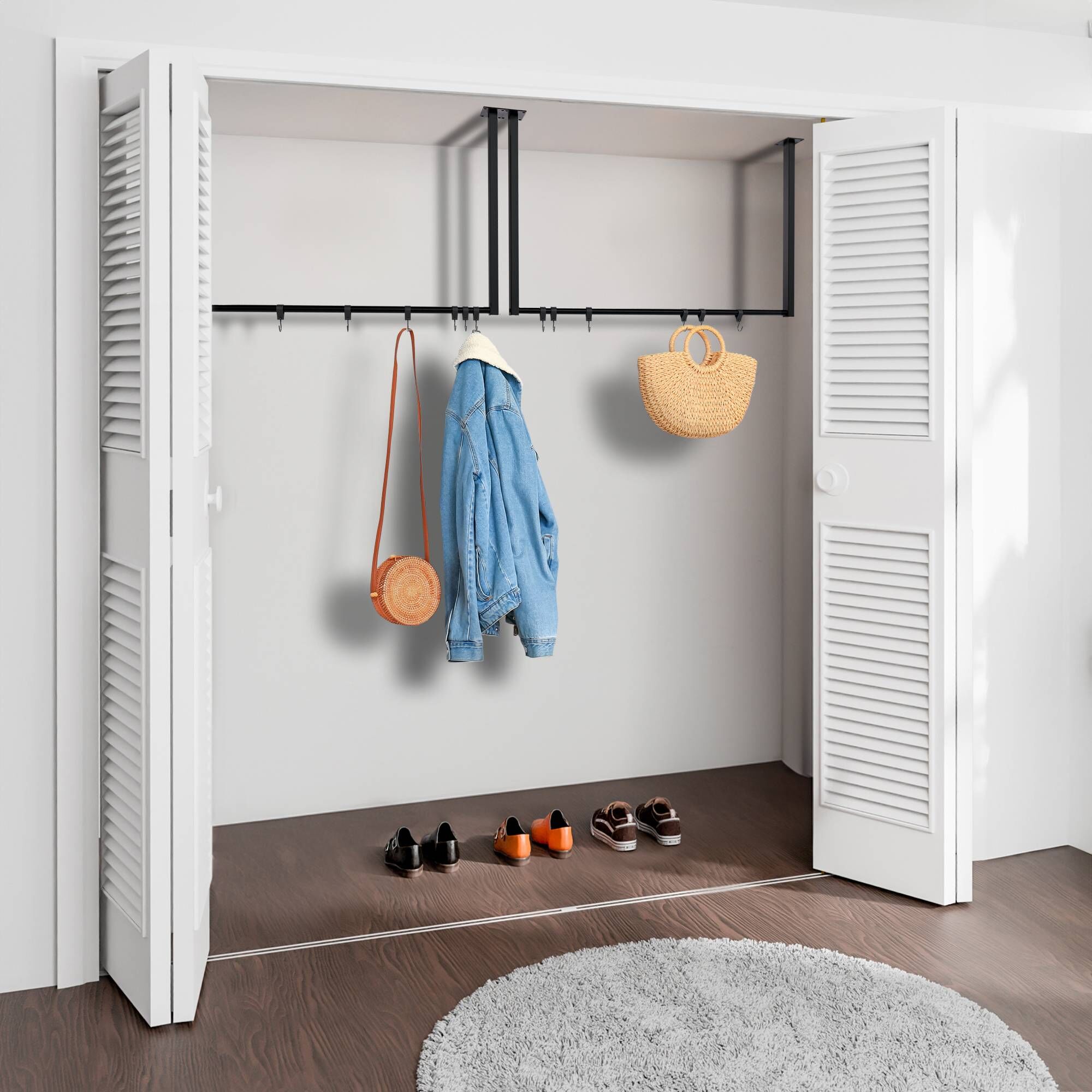 Kleiderstange Fenton 100x60 cm 12er, schwarz