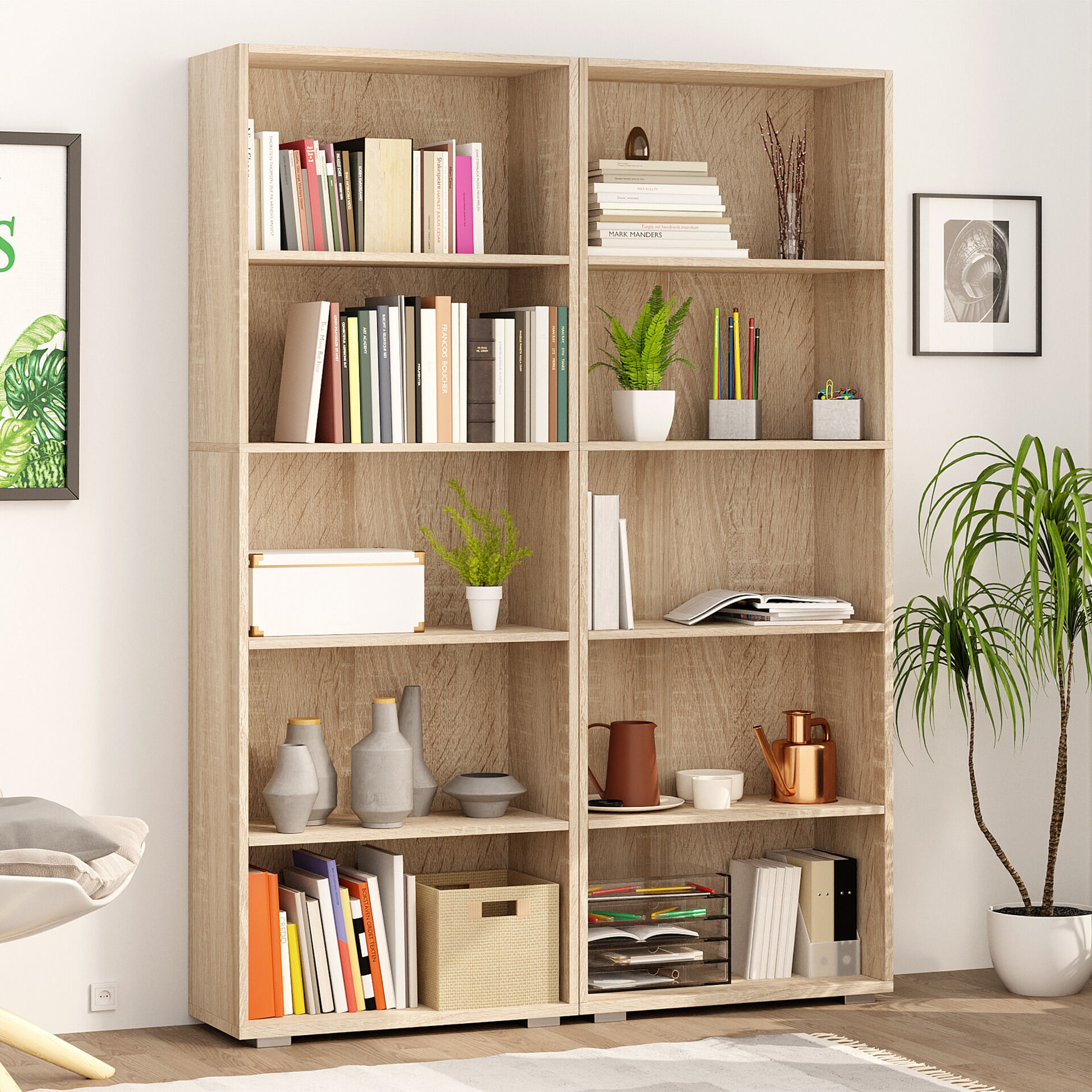 Bücherregal Vela Eiche 5 Fächer