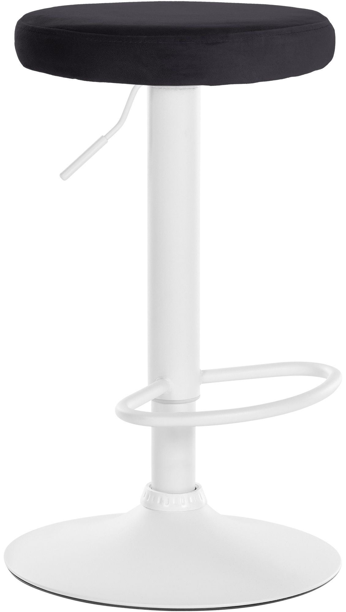 Barhocker Ponte Samt weiß, schwarz