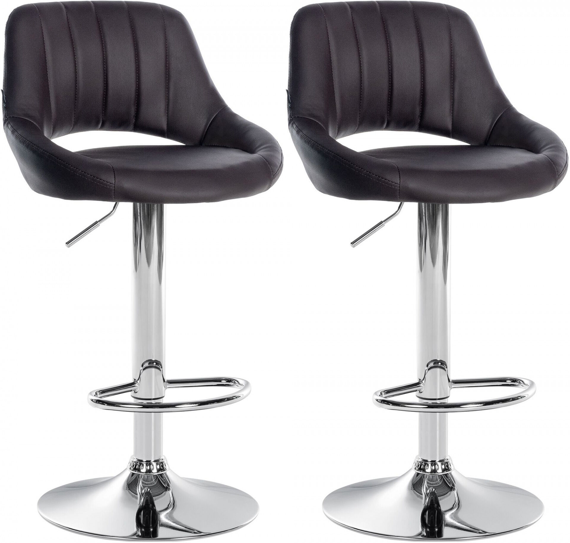 2er Set Barhocker Milet Kunstleder C, braun
