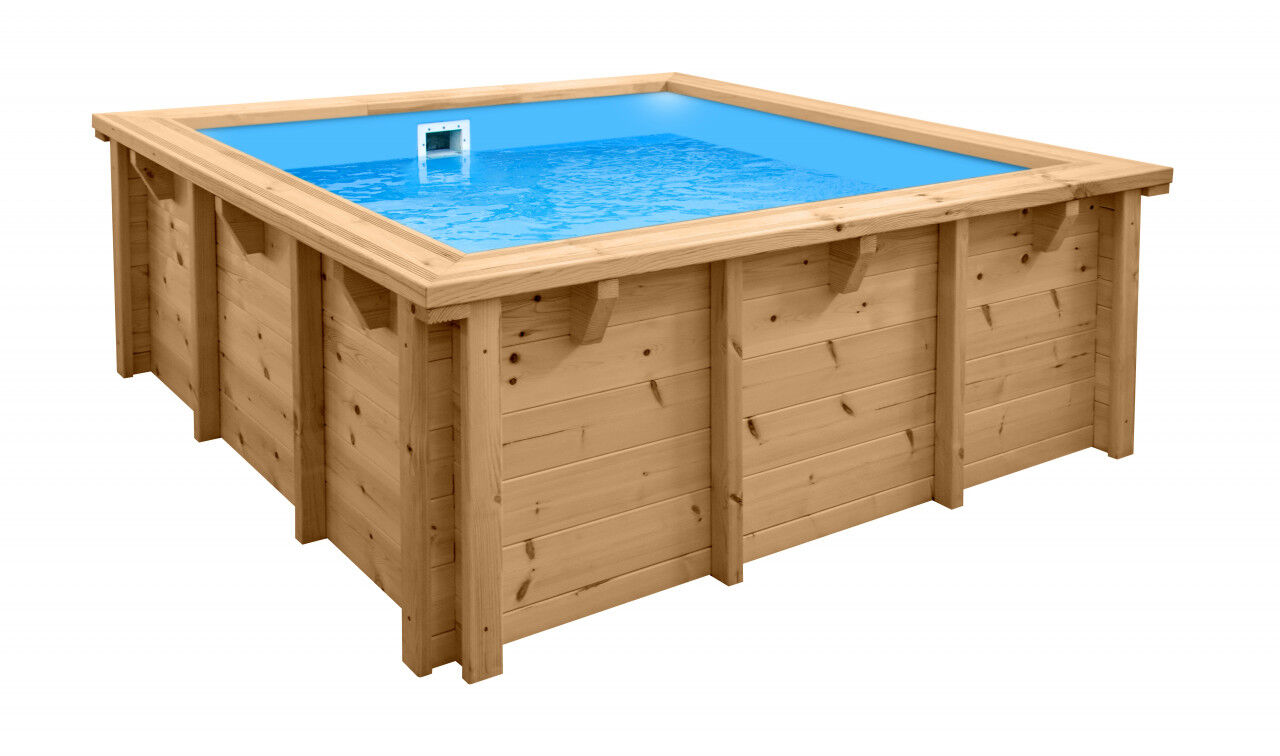 Interline Holzpool Bali 210x210x78 cm, Basic Set