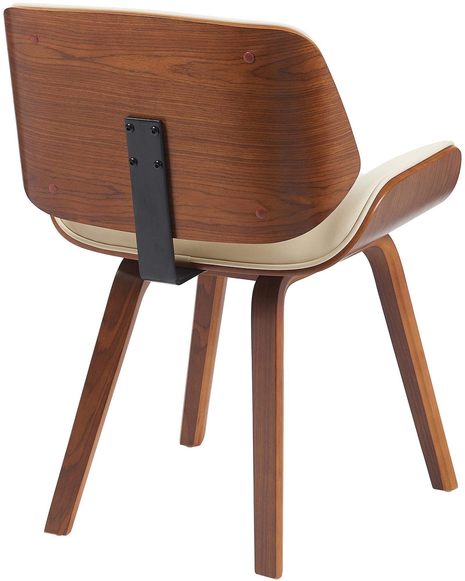 Besucherstuhl Beverley Kunstleder, walnuss/creme