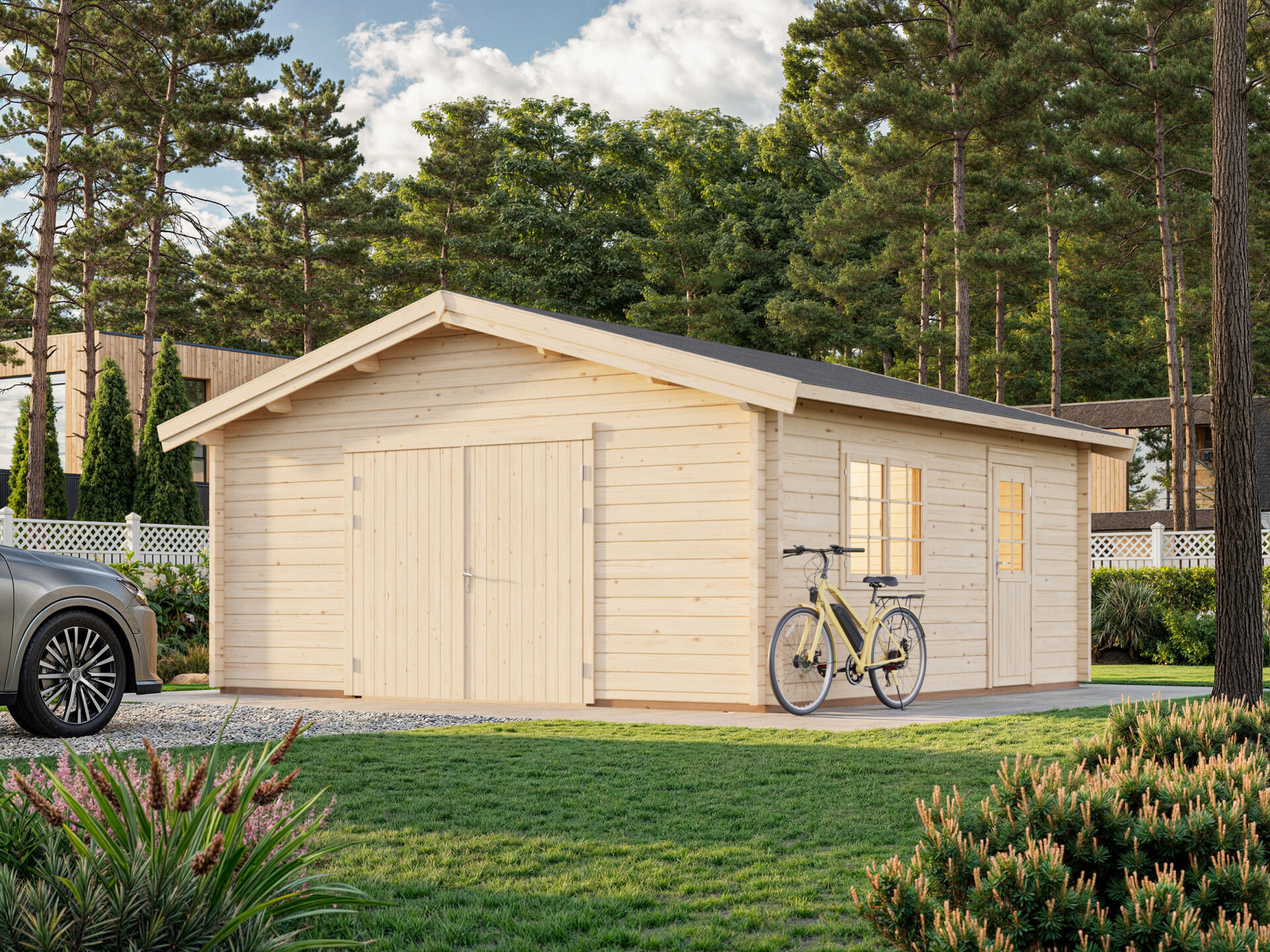 Palmako Holzgarage Roger 27,7 m² mit Holztor