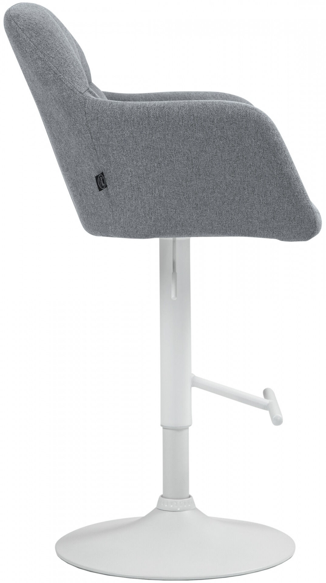 Barhocker Natoma Stoff weiß, grau