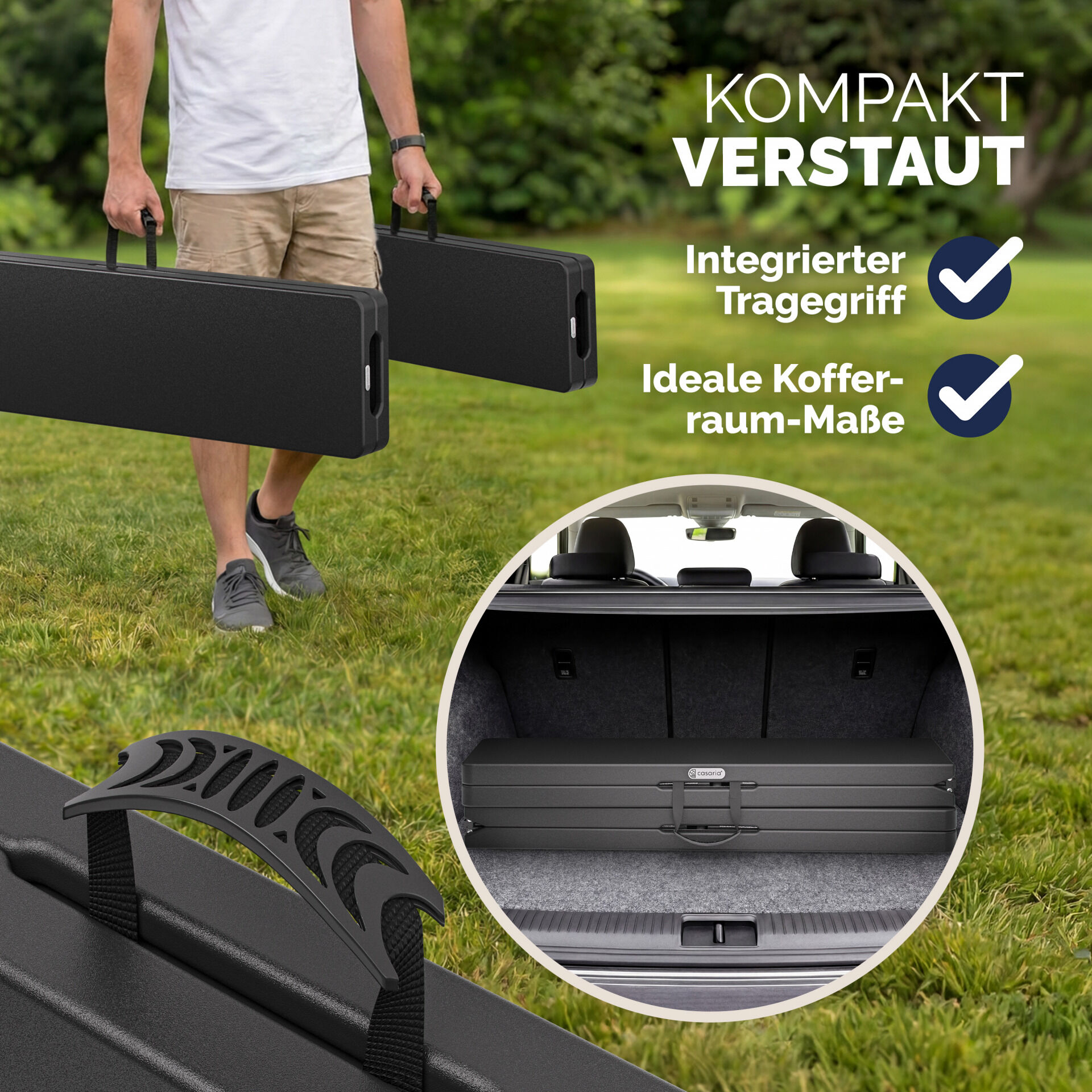 Bierbank 2er-Set Anthrazit Kunststoff 180cm