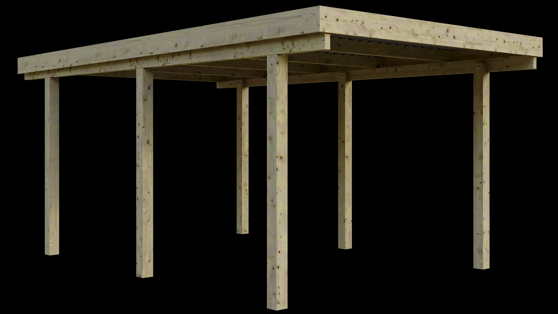 Carport VC 310x510 Kiefer Massivholz