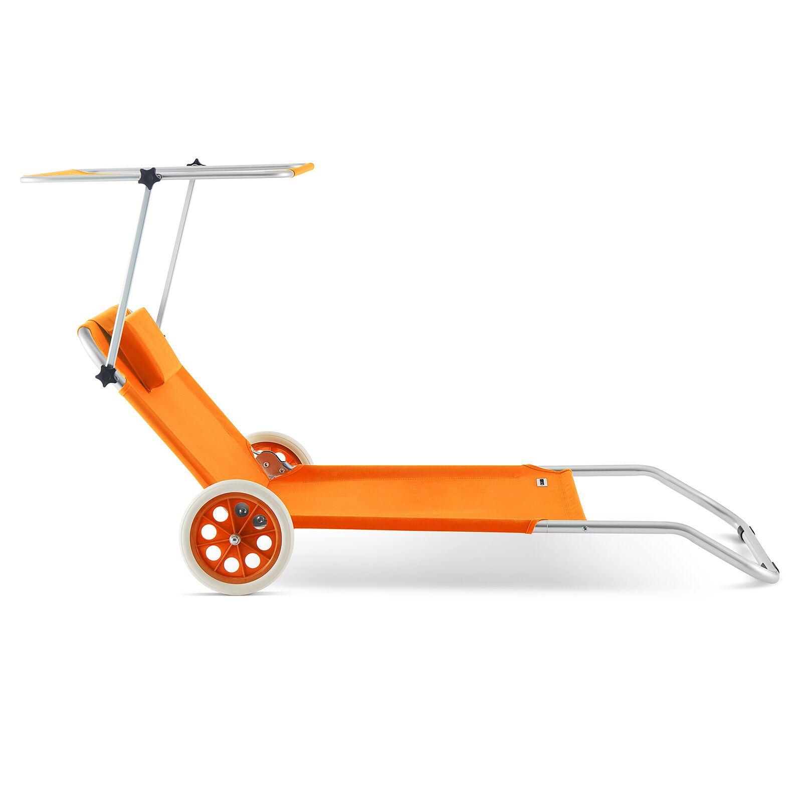 Gartenliege Kreta Orange Alu mit Rollen