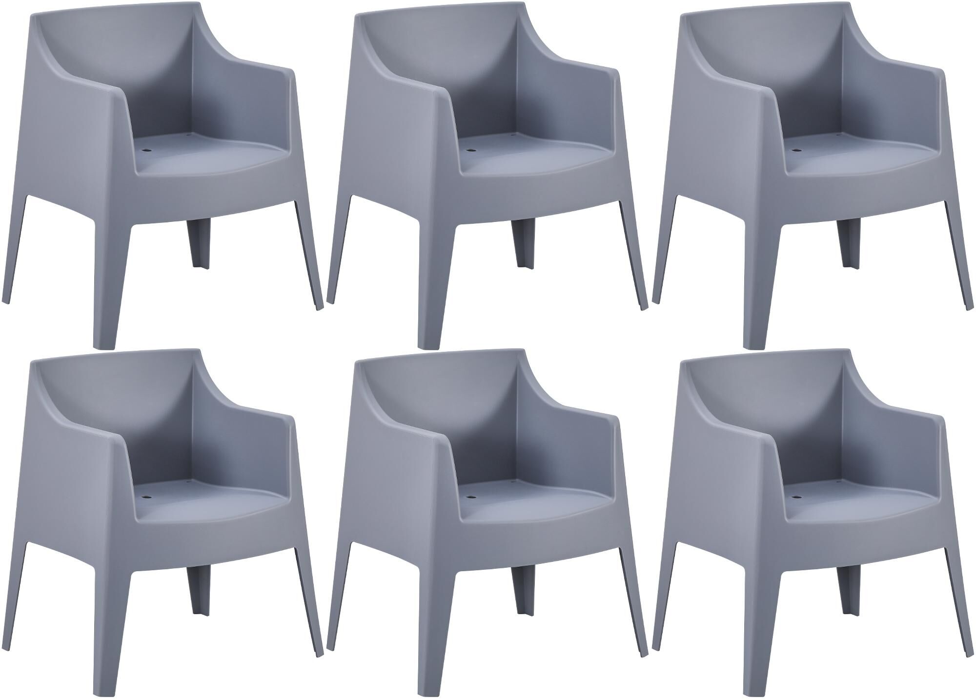 6er Set Stühle Bartal, grau