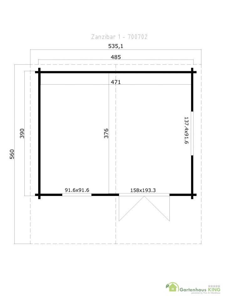 Lasita Maja Gartenhaus Zanzibar 1 Grundriss
