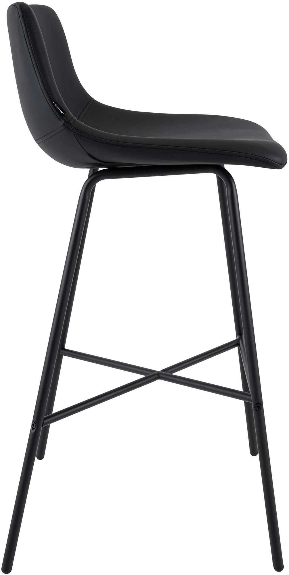 Barhocker Altona Kunstleder, schwarz