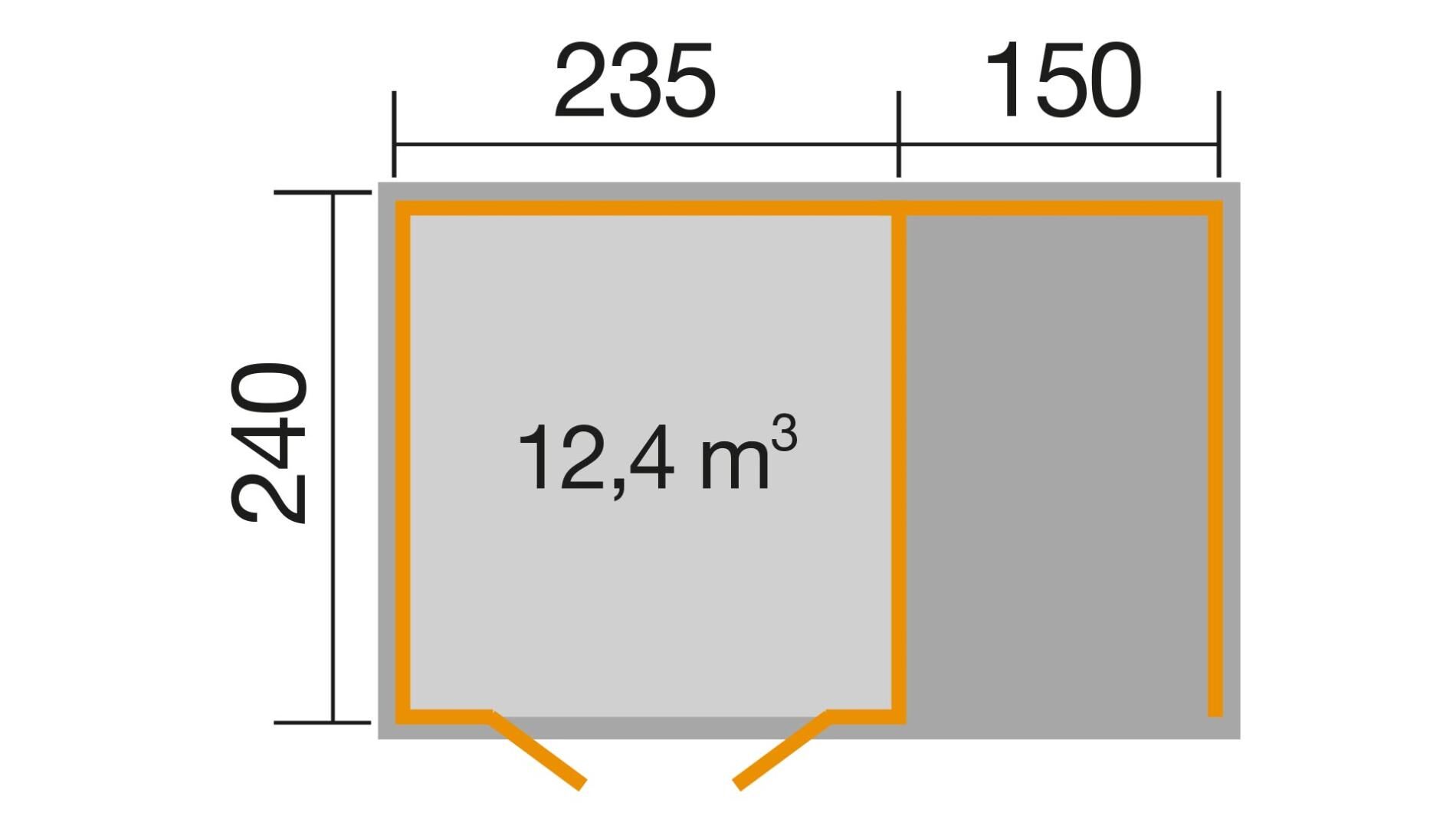weka Gartenhaus 179 A 4,3x3,1m