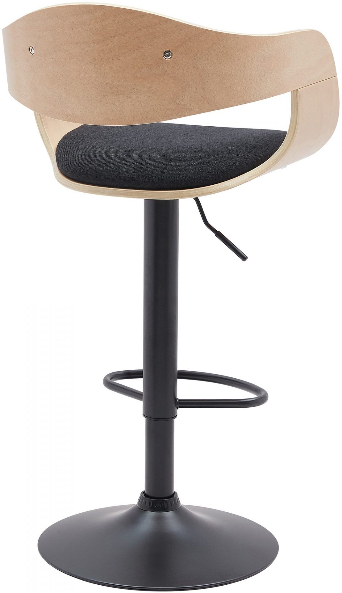 Barhocker Kingston B Stoff, natura/schwarz