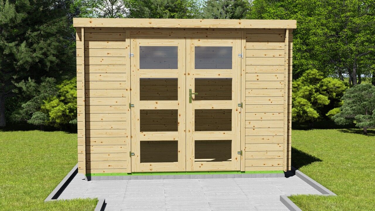 Gartenhaus Flachdach 3x3 Funny 2