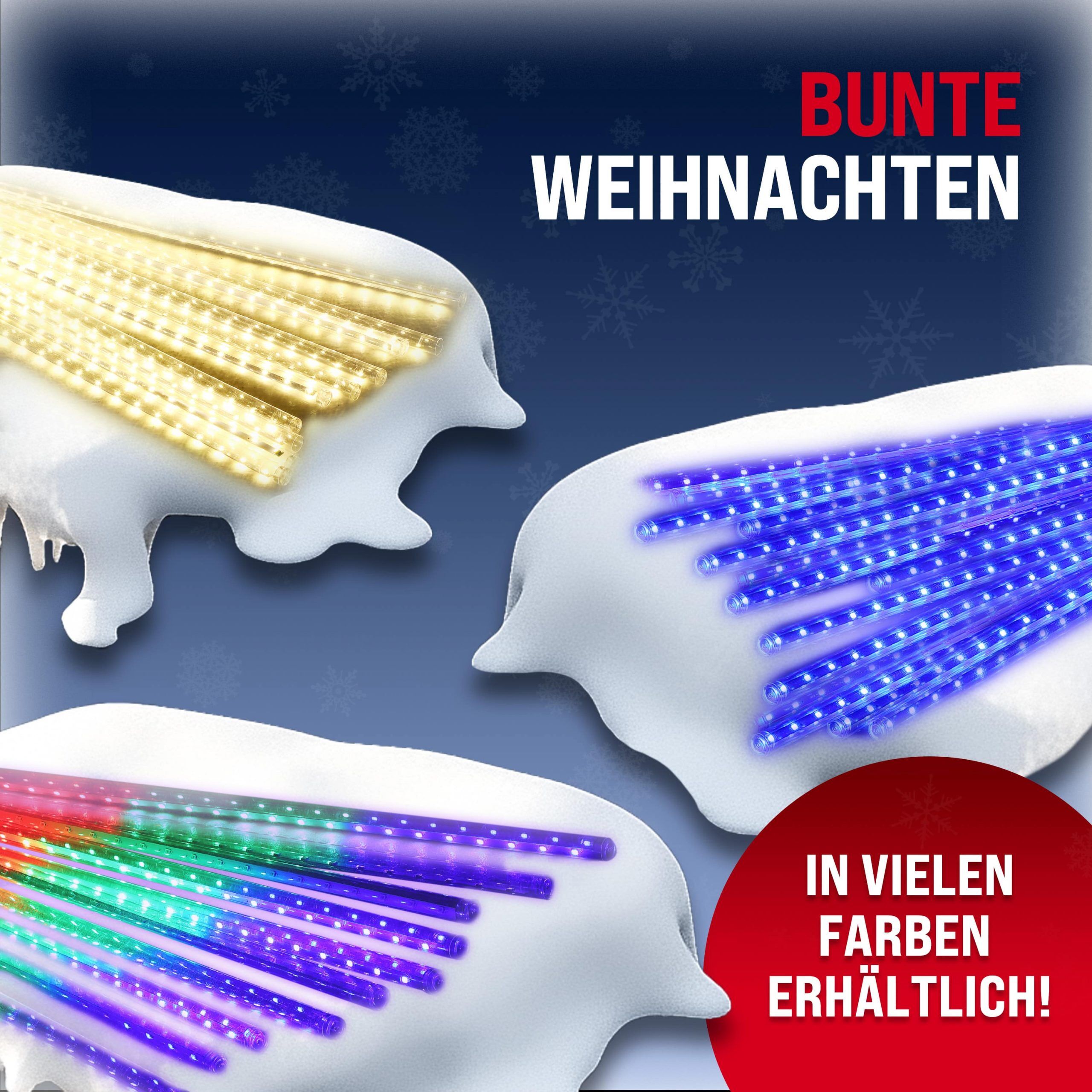 Lichterkette Weihnachten Diamantenregen Kaltweiß
