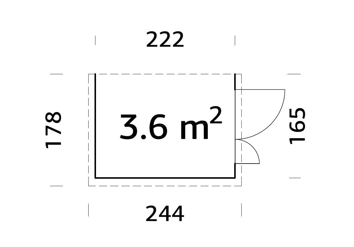 Palmako Gerätehaus Mia 3,6 m²