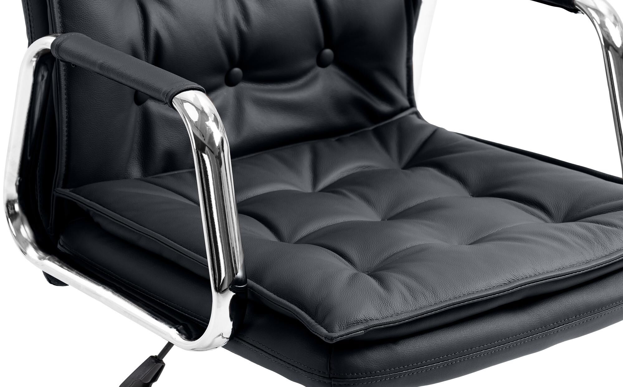 Bürostuhl Sotira Echtleder, schwarz