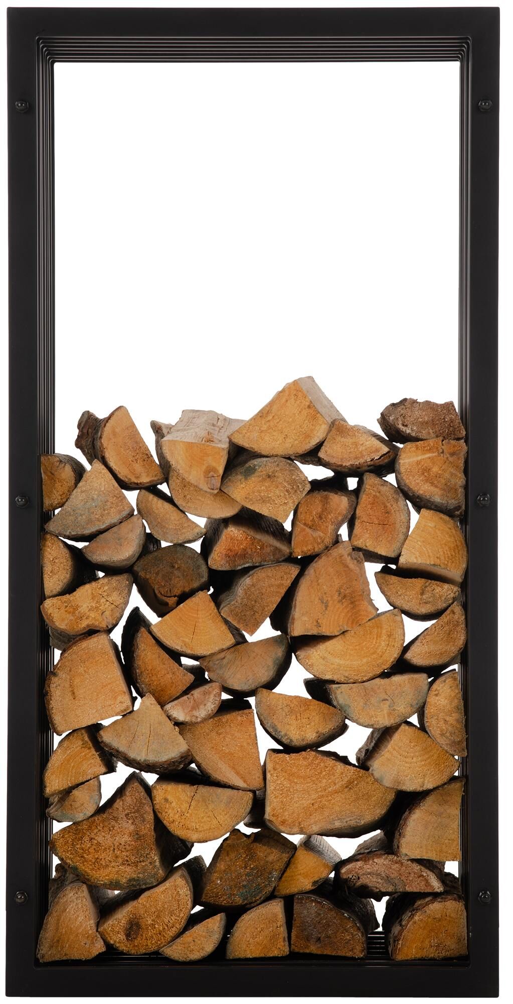 Kaminholzständer Irving 40x50x100, schwarz-matt