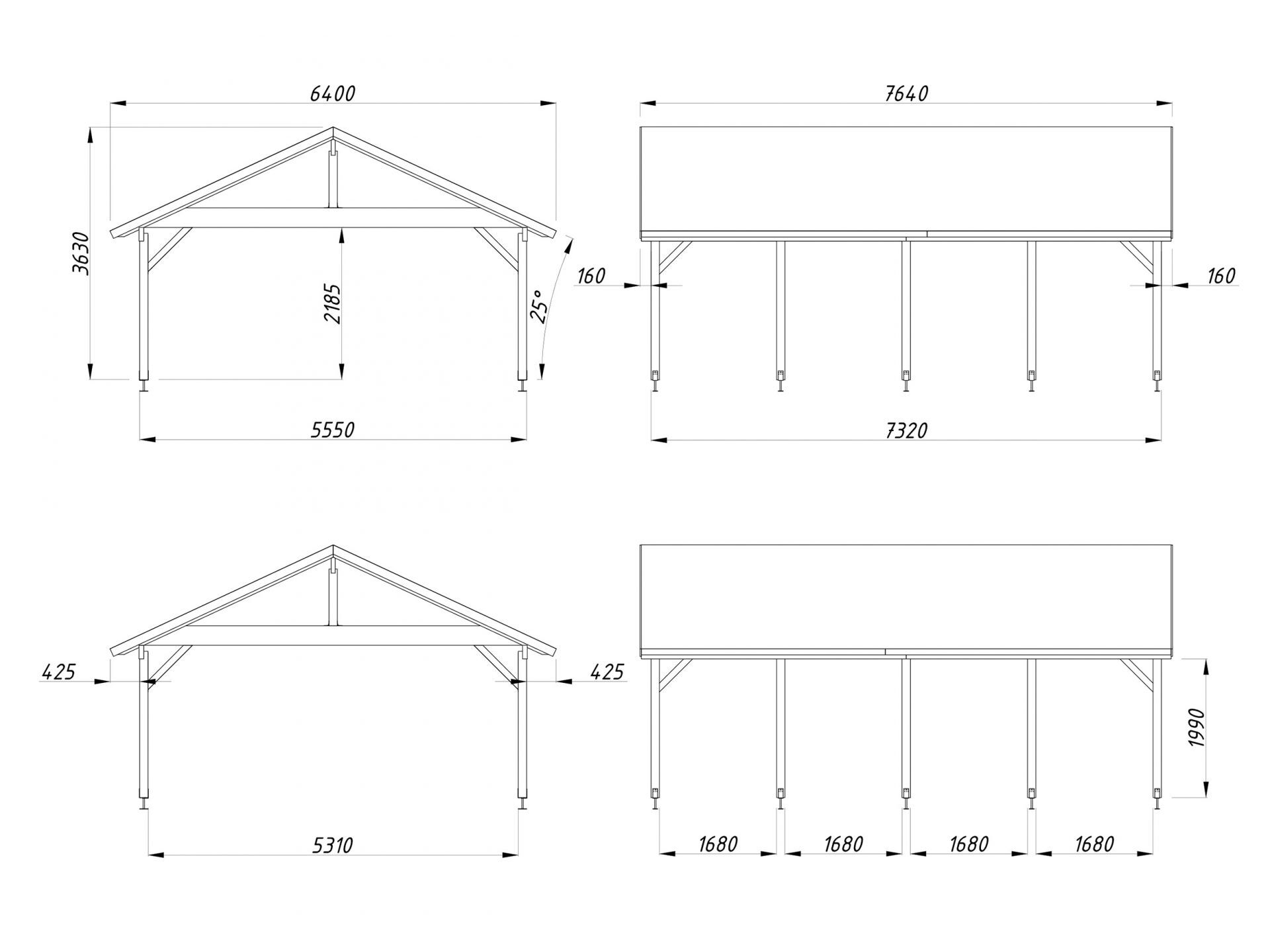 Palmako Carport Robert 40,6 m2