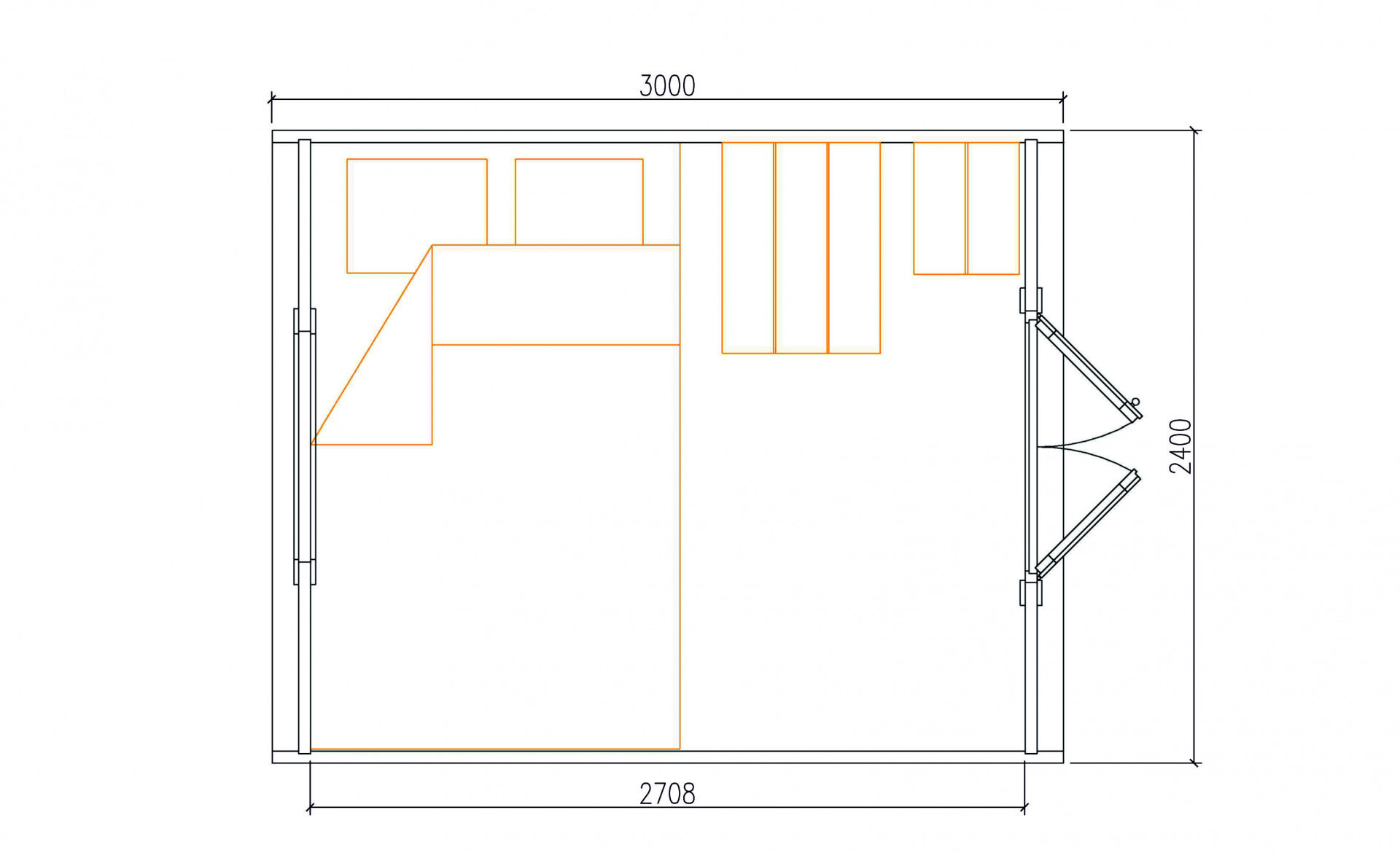 Camping Pod Helsinki 240x300, Bausatz