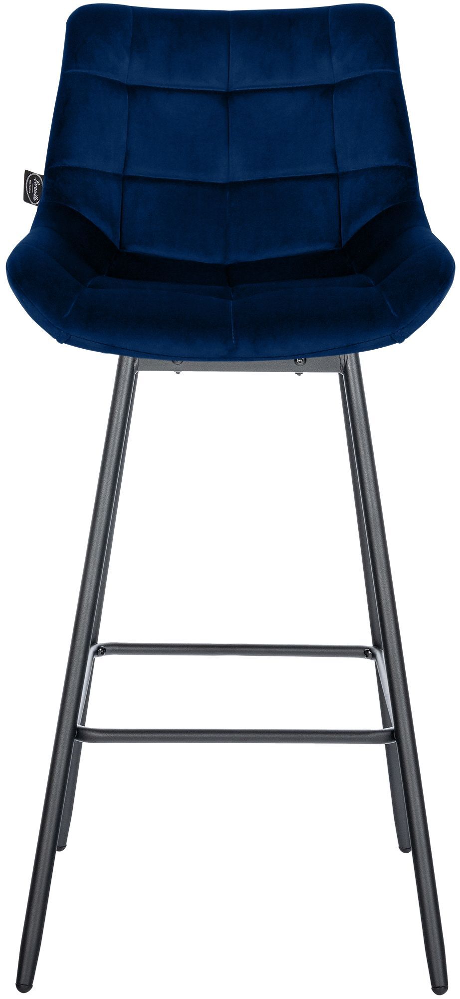 4er Set Barhocker Weston Schwenkbar Samt, blau