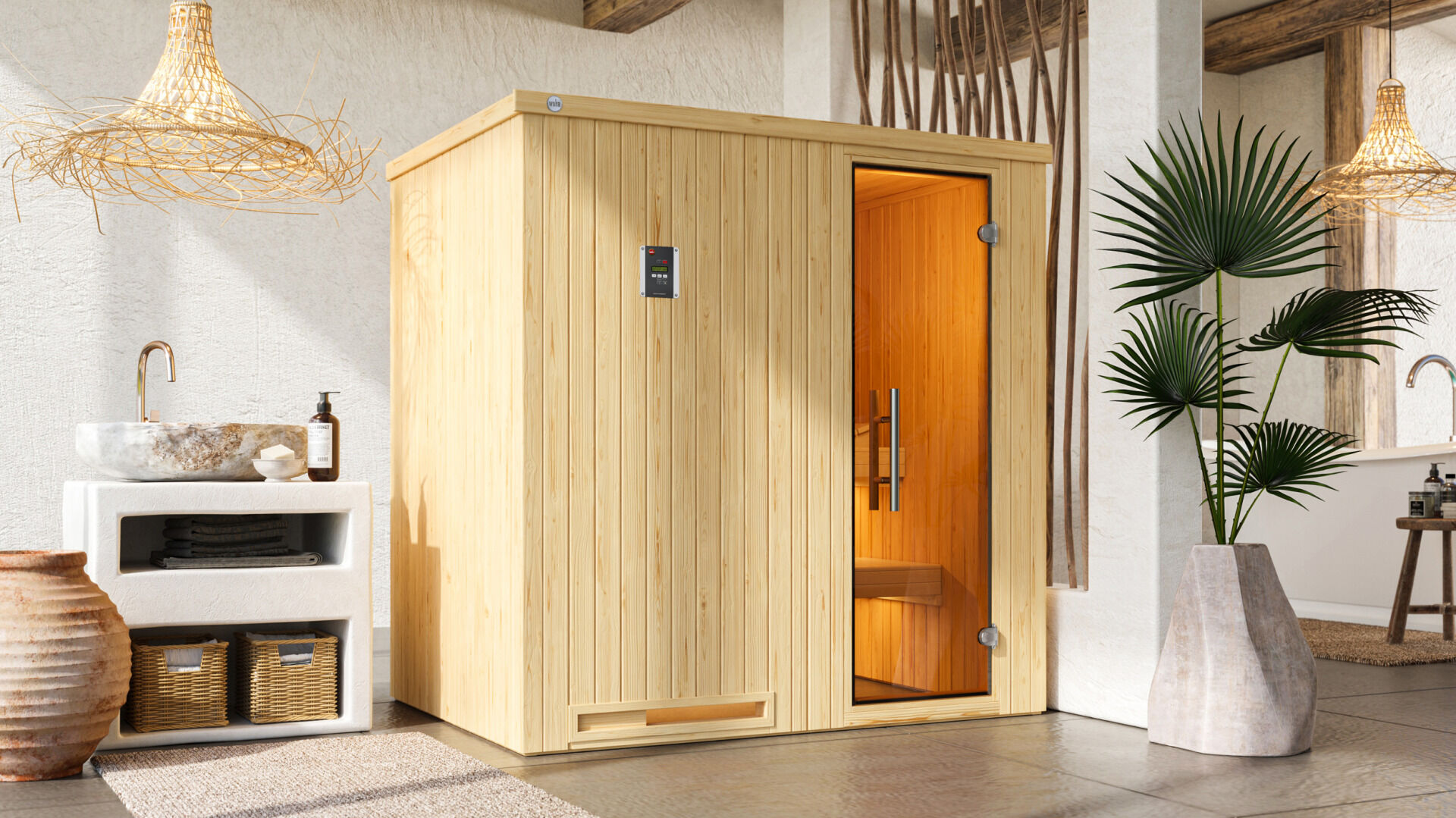 weka Elementsauna HALMSTAD 1, ohne Ofen, ohne Beleuchtung