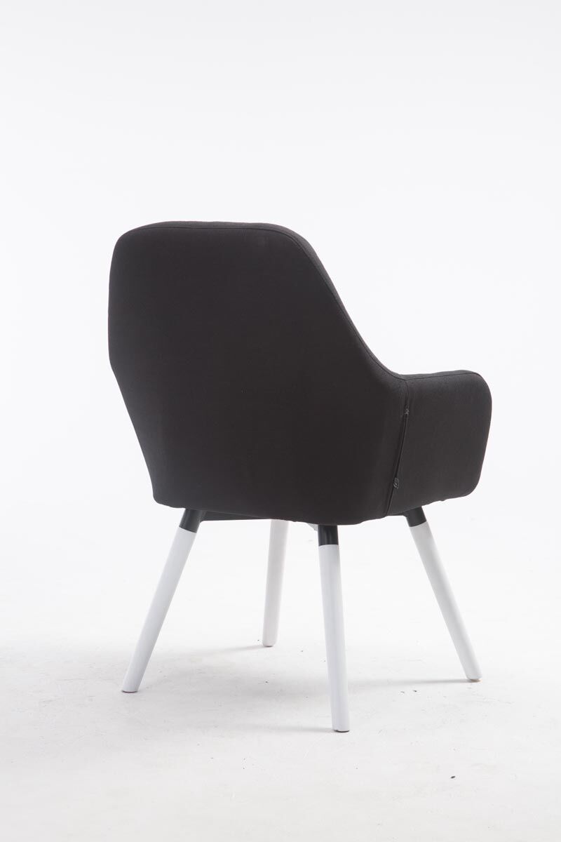 Stuhl Florian Stoff Weiß, schwarz