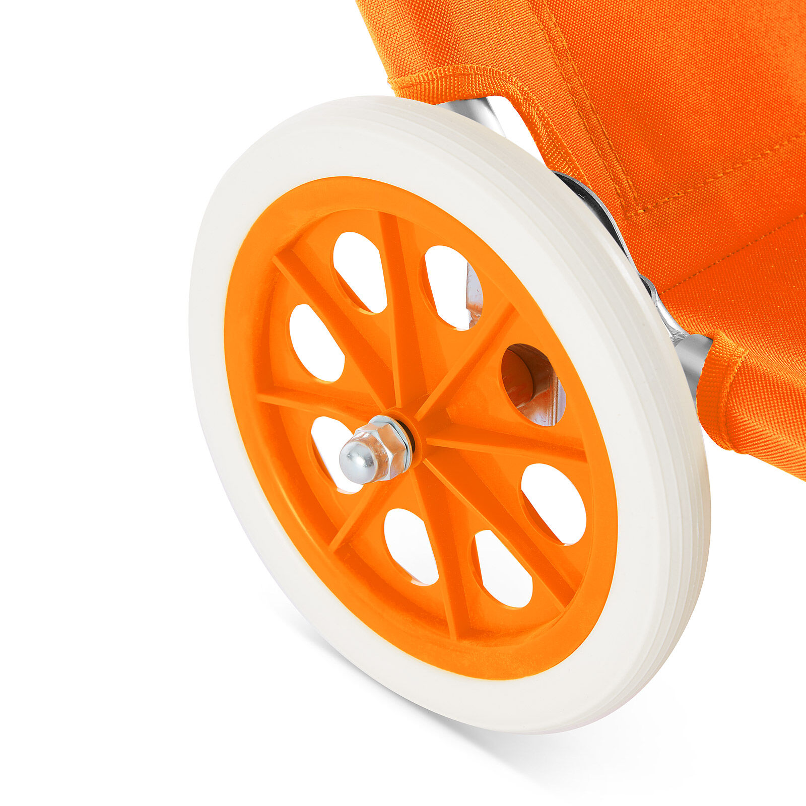 Gartenliege Kreta Orange Alu mit Rollen