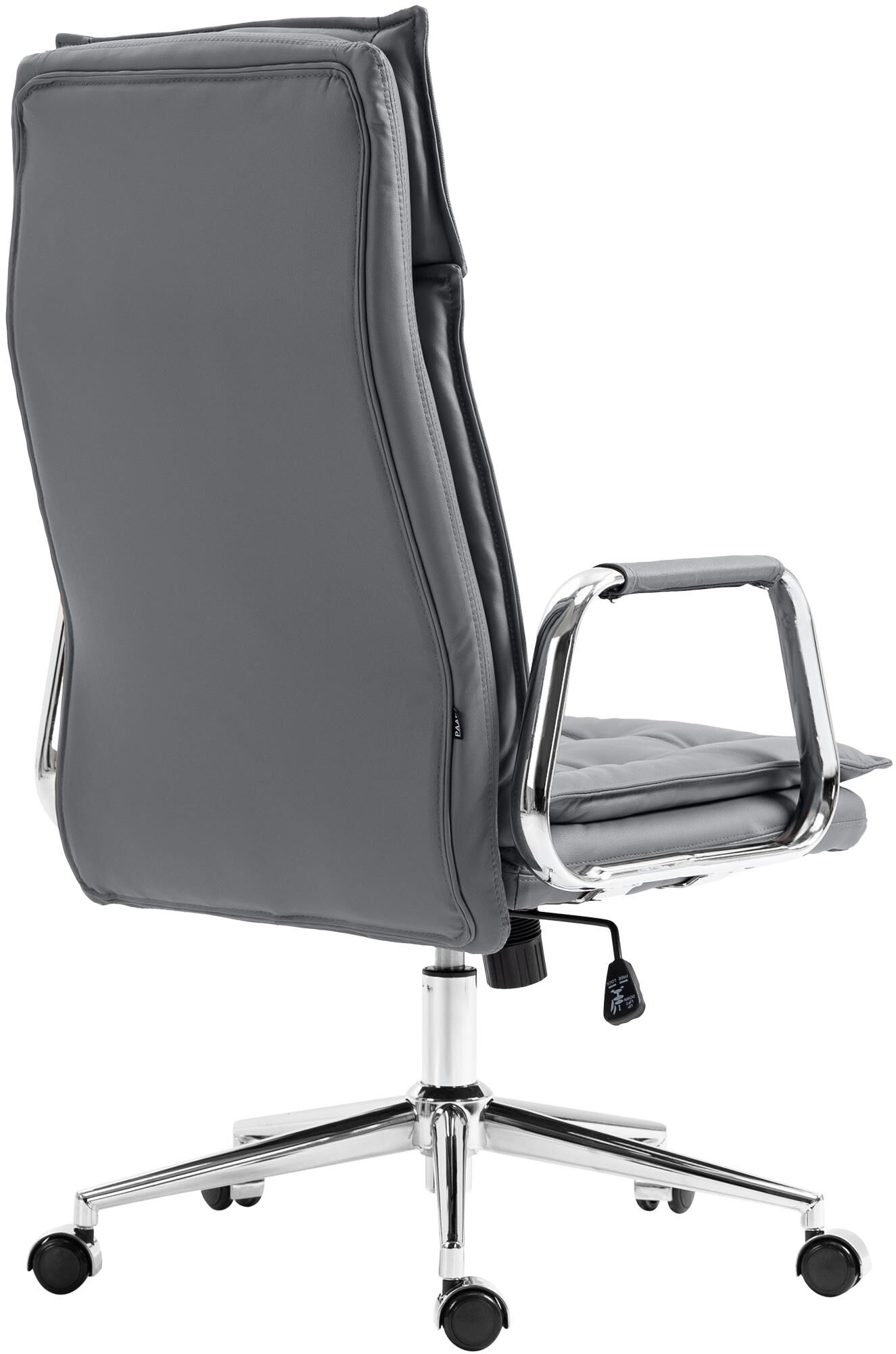 Bürostuhl Sotira Echtleder, grau