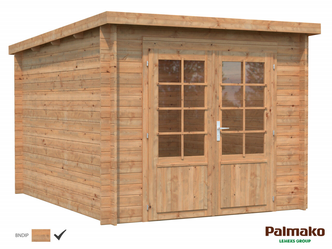 Flachdach Palmako Gartenhaus Ella 6,9 m²