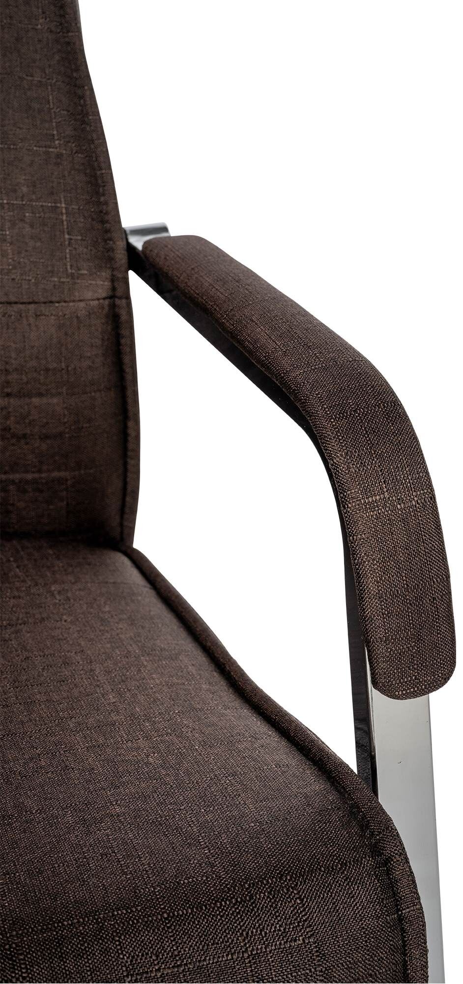 Besucherstuhl Hobart Stoff, braun