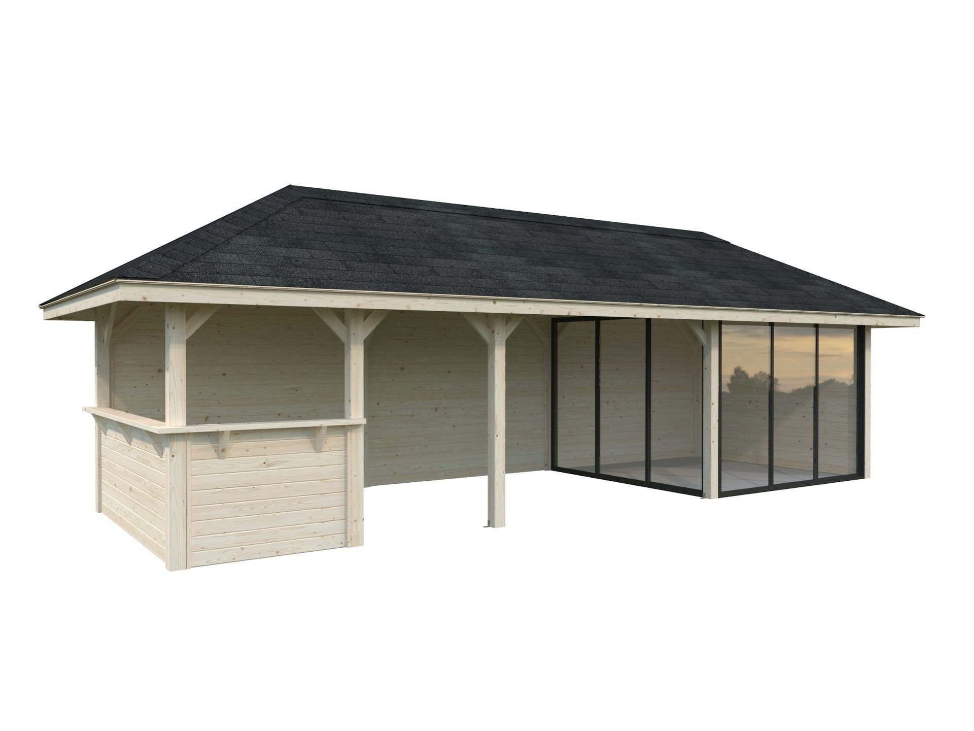 Palmako Pavillon Bianca 24,9 m2 Set 215 Slide