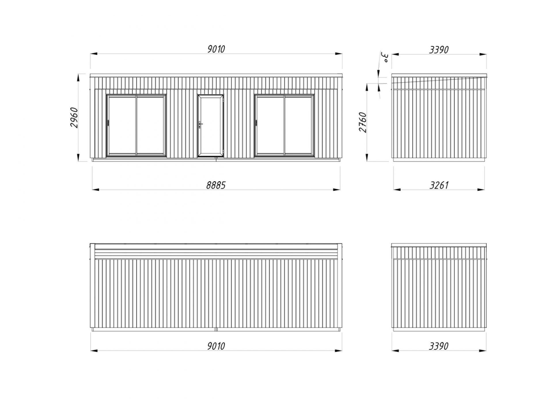 Palmako Tinyhaus Gartenhaus Rebekka 22,4 m²